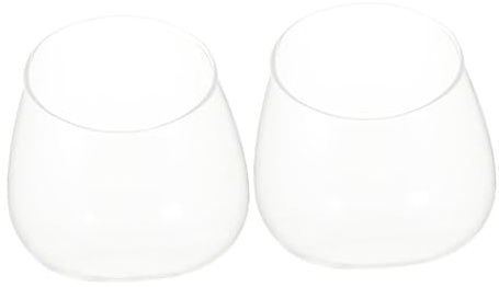 Terrarium 2 Stück für Sukkulenten mit Schrägem Schnitt Glas | Bubble Bowl, Herausnehmbar für Kleine Pflanzen, Deko für Flur und Tisch