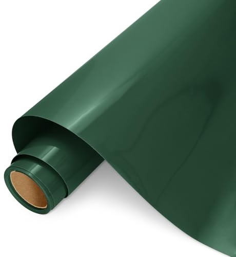 AMAZINGHOME Dark Green Heat Transfer Vinyl Roll - 30.5 cm x 400cm, Premium Iron On Vinyl for Fabric, Compatible with All Cutting Machines, HTV for Clothing, Bags, Home Decor
