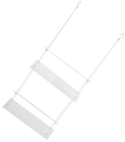 WRITWAA Pflanzenregal Zweistöckig Transparentes aus Acryl, Fenster Hängend