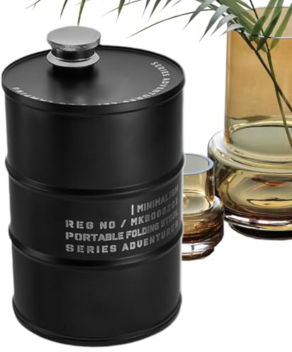 Générique Flasque Alcool - 750ml Flasque de Poche | Gourde Alcool 304 Acier 195g 9.5x13.5cm | Bouteille Cylindrique Portable Outdoor | Camping Randonnée Voyage Bar Cadeau