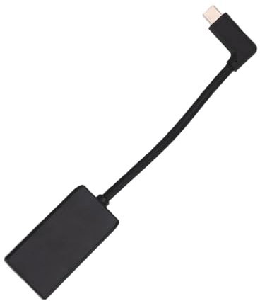VELATEMOR 3.5mm External Microphone Adapter Mic Adapter for Action Camera with 90 Degree Type-C Interface Stereo Line Input for Audio Recording Vlogging Streaming