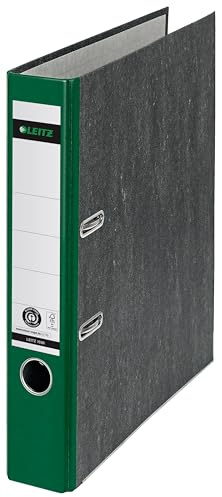 Der Leitz Qualitäts Ordner mit Wolkenmarmor Papier ist der Klassiker für jedes Büro mit Schlitzen, Griffloch, Kantenschutz, Deckblatt und aufgeklebtem Rückenschild. Format: für A4, 52 x 318 x 285 mm; Rückenbreite: 5,2 mm. Mit Kantenschutz und Griffloch für eine sichere und komfortable Handhabung, Schlitze im Vorderdeckel für optimale Stabilität. Tag für Tag höchste Qualität.