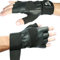 Nordic Lifting Fitness-Handschuhe mit 30cm Handgelenkschutz - Ideal für Workout - Geeignet für Herren & Damen - S, Schwarz