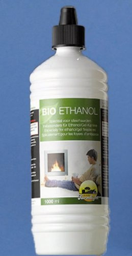 Chimenea de bioetanol, botella de 1 L, para objetos de etanol y fuego