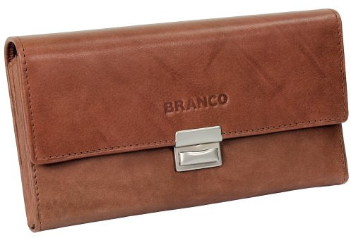 Branco Portefeuille, porte-monnaie de serveur/taxi, en cuir de vachette robuste et moderneDifférentes couleurs - Marron -