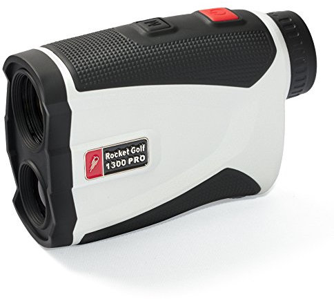 Golflaser.de - Golf Laser Entfernungsmesser Birdie 1300 Pro White - FlagFinder - 1300m Reichweite - Wasserabweisend - Rangefinder RocketGolf