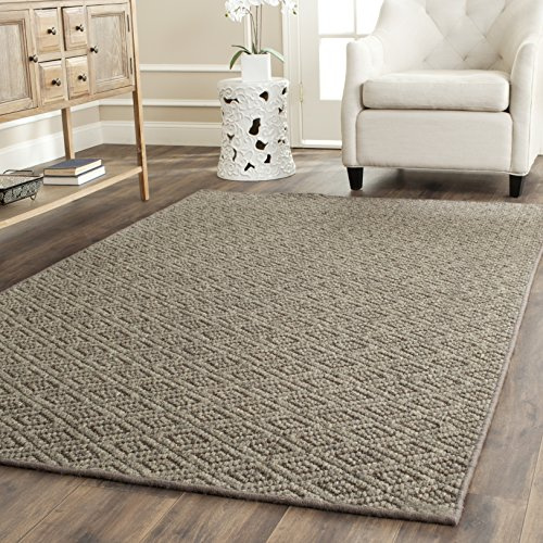 SAFAVIEH Geometrisch Teppich für Wohnzimmer, Esszimmer, Schlafzimmer - Diamond Collection, Kurzer Flor, Natürlich, 122 X 183 cm