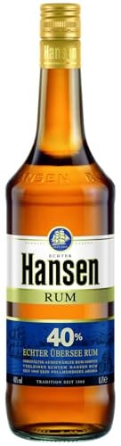 Hansen Rum | Echter Übersee Rum | Premium-Rum mit karibischem Charakter | Kräftiger Geschmack und ausgewogenes Aroma | Gereift in Weißeichenfässern | 0,7L | 40% Vol.