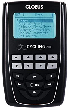 Globus | Cycling Pro, 4-Kanal-Elektrostimulator, 270 Programme für Radfahrer, körperliche Vorbereitung, Verhütung, Schmerzen, Verletzungen und Genesung