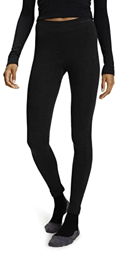 FALKE Damen Baselayer-Hose Wool-Tech Long W TI Wolle Funktionsmaterial schnelltrocknend 1 Stück, Schwarz (Black 3000), XS