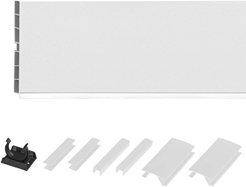 HOLZBRINK 150 cm Zócalo para Muebles Zócalo de Cocina Zócalo para Cocina empotrada Sistema de Zócalo de cocina Altura: 100 mm Color: blanco alto brillo - HBK10