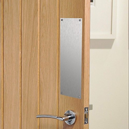 Brushed Stainless Steel Sheet Finger Door Push Plates - Various Sizes (475x75mm)