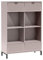 Vitrine Highboard mit Schubladen inkl. Weinglashalter 2 Farben Auswahl LOFT - Serie Cashmere Creme