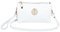 Womens Small Clutch Bags with Wristlet and Long Adjustable Strap (White)
