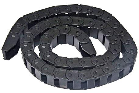 1m Bridge Type Black Plastic Drag Chain Cable Carrier for CNC Router Mill (15mm x 20mm)