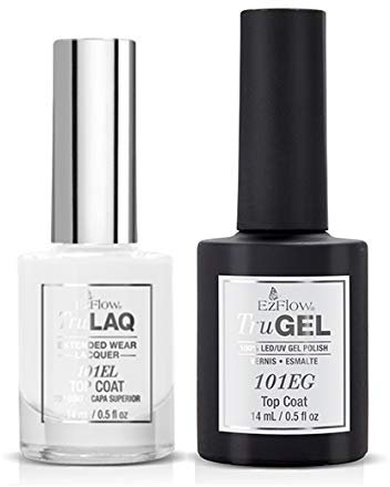 EzFlow - Color Duos - Lacquer + Gel - Top Coat - 14mL / 0.5oz EACH