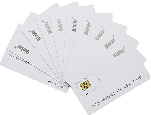 Gialer 100PCS Writable Programmable SIM Card 4G LTE WCDMA GSM Nano Micro 2FF 3FF 4FF Blank USIM Card for Telecom Operator (100pcs)