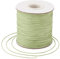 Craftdady 180 Meter geflochtene, gewachste Polyesterschnur, 0,5 mm, zum Basteln, für Schmuckherstellung, Makramee, Perlenfaden, Seil mit Spule, Hellgrün
