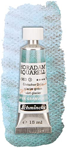 Schmincke – HORADAM® AQUARELL, Super Granulation, Gletscher Grün, 15 ml, sehr stark granulierende Farbtöne, feinste, supergranulierende Aquarellfarben