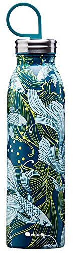 Aladdin Chilled Style Thermavac Trinkflasche Edelstahl 0.55L Goldfish Green – Thermosflasche Hält 9 Stunden Kalt - Doppelwandige Vakuumisolierung - Wasserflasche BPA-Frei - Spülmaschinenfest