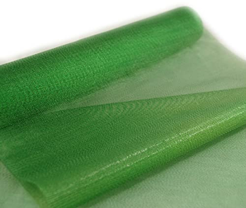 Organza metallisch glitzernd 35 cm x 10 m grün - Tischläufer - Dekorationsstoff Tisch Deko Organza Dekostoff