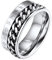 FaithHeart Edelstahl Herren Fingerring drehbarer Spinnerring mit Geschenkebox Punk Kettering mit Mittelring zum drehen Hip pop Ring Freundschaftsring mit Geschenkebox für Valentinstag