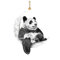 Xmiral Weihnachten Anh鋘ger Christbaumschmuck Tieranh鋘ger Kleine Ornamente f黵 Schrank kt黵en und Fenster (Mond Panda, 8.5 ?8.5 cm)