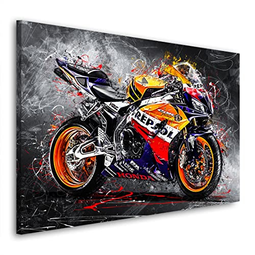 Kunstgestalten24 Leinwandbild Honda CBR 1000 RR Fireblade Repsol Wandbild Kunstdruck Dekoration XXL
