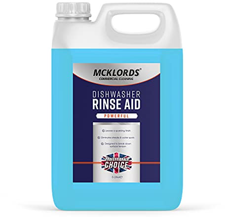 McKLords Dishwasher Rinse Aid, 5 Litre, Blue