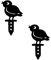 Klangstäbe Für Windspiel Basteln Black Chick Yard Outdoor Art Decor Garden Iron Ornament Yard Stakes Home Decor Aufhängung Für Schaukel (B, One Size)