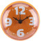 Nikou wasserdichte Duschuhr, Saugnapfuhr Wanduhr Mini Analoge Badezimmeruhr Digitalen Uhr für Badezimmer Wandfensterspiegel (Orange)