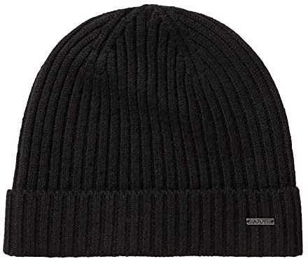 Joop! Herren warme Strickmütze aus 100% Wolle, Black