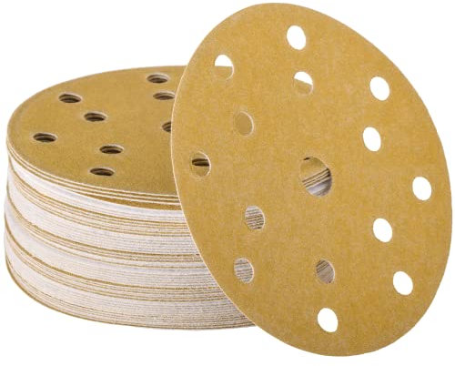 Wabrasive Schleifscheiben 150mm Klett 15 Löchern K120 Set 50 Stk | Schleifpapier für Holz & Karosseriereparaturen | passend zu Exzenterschleifer mit Schleifteller 150mm klett