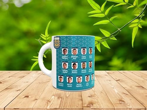 Genérico Taza personalizada Argentina mundial de Qatar foto de toda la plantilla, jugadores de la selección