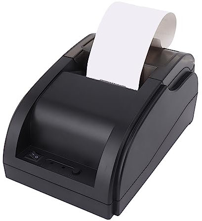 Thermobondrucker, 48mm USB Mini POS Drucker mit Auto Cutter Bluetooth Wireless Portable Thermodirektdrucker, Restaurant Küchendrucker für Kleinunternehmen, Registrierkasse (EU-Stecker)