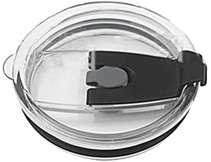 Tumbler Lid 30oz Splashproof Replacement Lid with Dropper and Sliding Phone for Travel Mug Rambler Ozark Trail Rtic (BLACK)