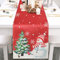 Bigqin Tischläufer Weihnachten, 183 x 33 cm waschbares Tischband aus Leinen Rot Tischläufer Tischdeko für Weihnacht Esszimmer Party Urlaub Dekoration