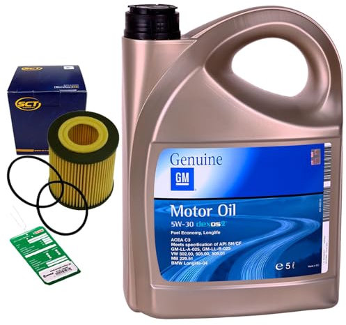 Ölfilter-Set + 5L DEXOS 2 passend für 1.9 CDTI Astra H B