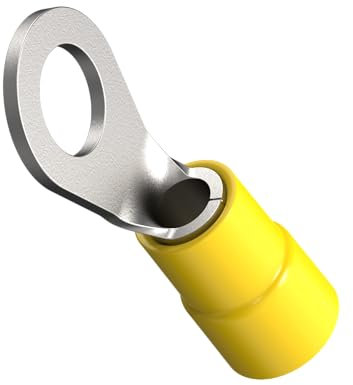 ERKO Ringkabelschuhe 4 ÷ 6mm2 M6 Set 10 Stück Professionalle kupfer, galvanisch verzinnt, nach DIN 46234, Polyamid-Isolierung für Mehraderkabel Cu, schützt elektrische Verbindungen