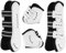 Frdhee Gamaschen & Streichkappen, 4er Set Gamaschen Pferd mit Schlagschutz Pferde-Sportstiefel Neopren Pferdesehne Bandage Reitausrüstung für Springen, Reiten, Events, Dressur, M, weiß