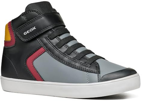 Geox Jungen J Gisli Boy Sneaker, Schwarz, 39 EU
