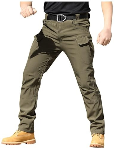 Pantalon Cargo Homme, Pantalon Homme Jogging Habillé Treillis Militaire Jeans De Travail Pantalon Jogging Homme Cotton Marocain Treillis Short Cargo Large(A001,M)