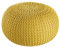 Amago home Pouf Outdoor ø 55 o. 45cm Bodenkissen Sitzpouf Hocker wetterfest pflegeleicht & nachhaltig Größe ø 55 cm, Farbe gelb - Freesia