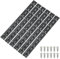 sourcing map 12 Inch Continuous & Piano Hinges, 6pcs Stainless Steel Continuous Hinges with Holes, for Boat Cabinet Door Box Furniture, Black