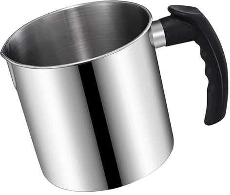 Dickly Olla para Hacer Velas, Jarra para derretir Cera de Acero Inoxidable de 1,3 L, Jarra para derretir Velas