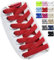 Puzeam 2 Pares de Cordones Elásticos - Cordones Elásticos sin Nudo con Hebilla Metal, Planos, Cordones de Zapatos para Niños, Adultos Rojo 120