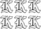 PATIKIL Antiguas Letras de Hierro en Parches, 6 Piezas de Apliques Bordados para Coser o Planchar en Ropa, Mochilas, Sombreros, Chaquetas, Camisas, Letra K