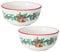 Carousel Home Set of 2 Nutcracker Christmas Bowls | Round Ceramic Festive Nutcracker Bowls Christmas Tableware | Perfect For Serving Snacks, Soups, or Desserts - 500ml