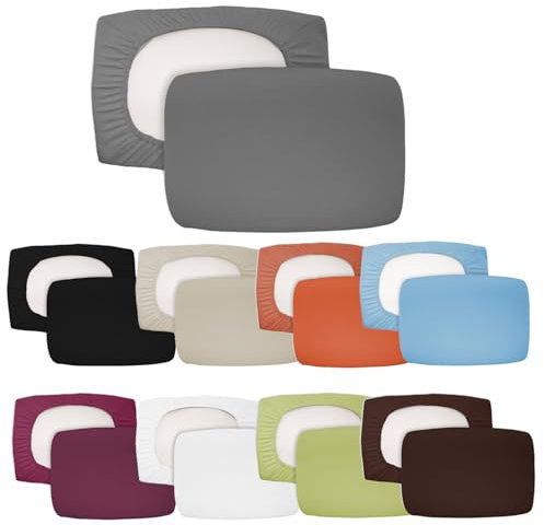 Mojawo 2er Pack Spannbezug Bezug für Orthopädisches Nackenkissen Kissen Baumwolle Elasthan36x50cm bis 40x60cm, Farben:Lime
