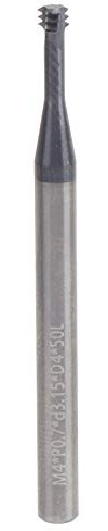 ANKROYU 60°-Gewindefräser, Wolframstahl, 3 Zähne, metrisches 60°-Wolframstahl-CNC-Handwerkzeug, 3-Zahn-Gewindefräser zum Schneiden von Aluminium, Kupfer
